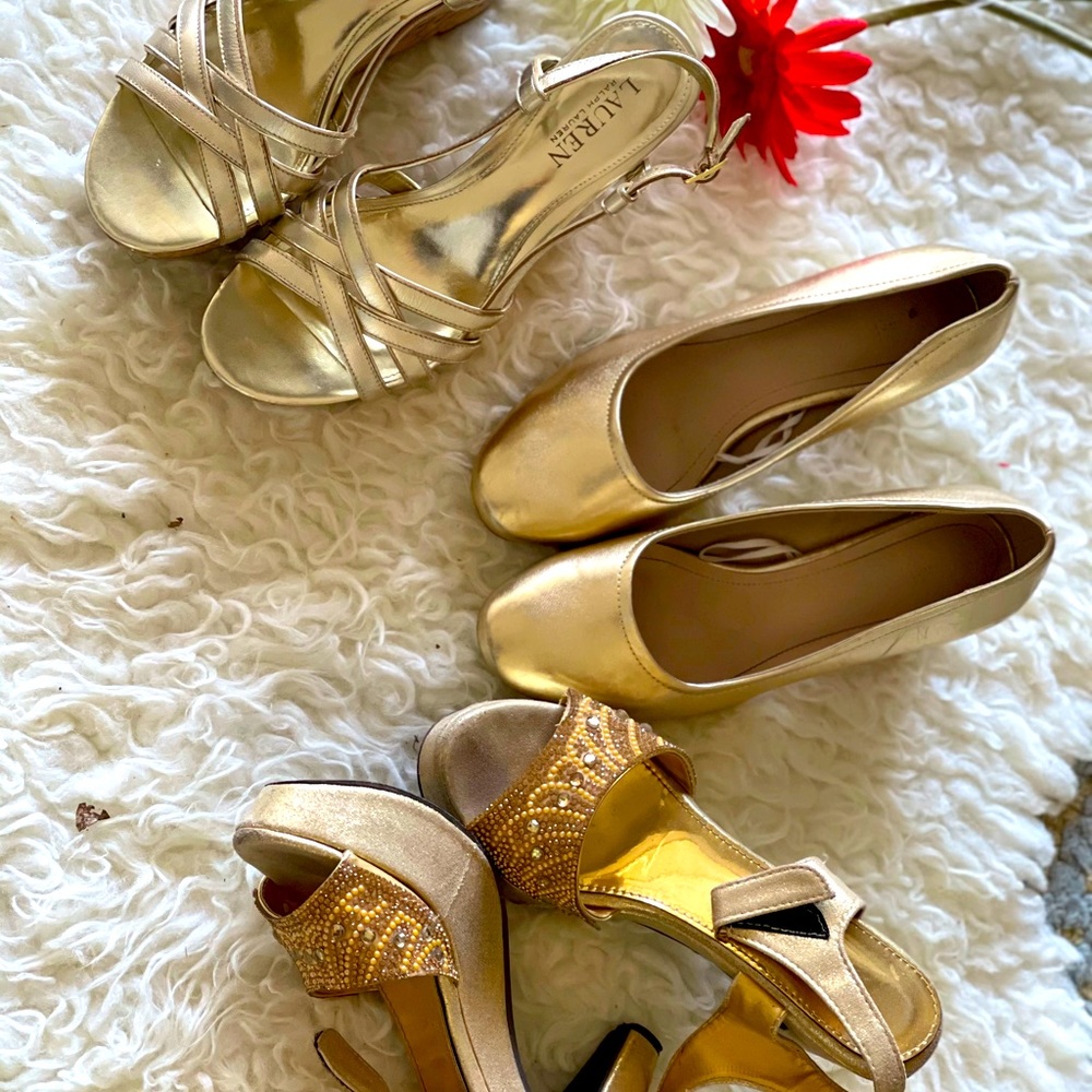 Three block heels. Super comfortable